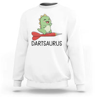 Cute Dartsaurus Playing Dart Sweatshirt Dinosaur Lover Gift - Wonder Print Shop