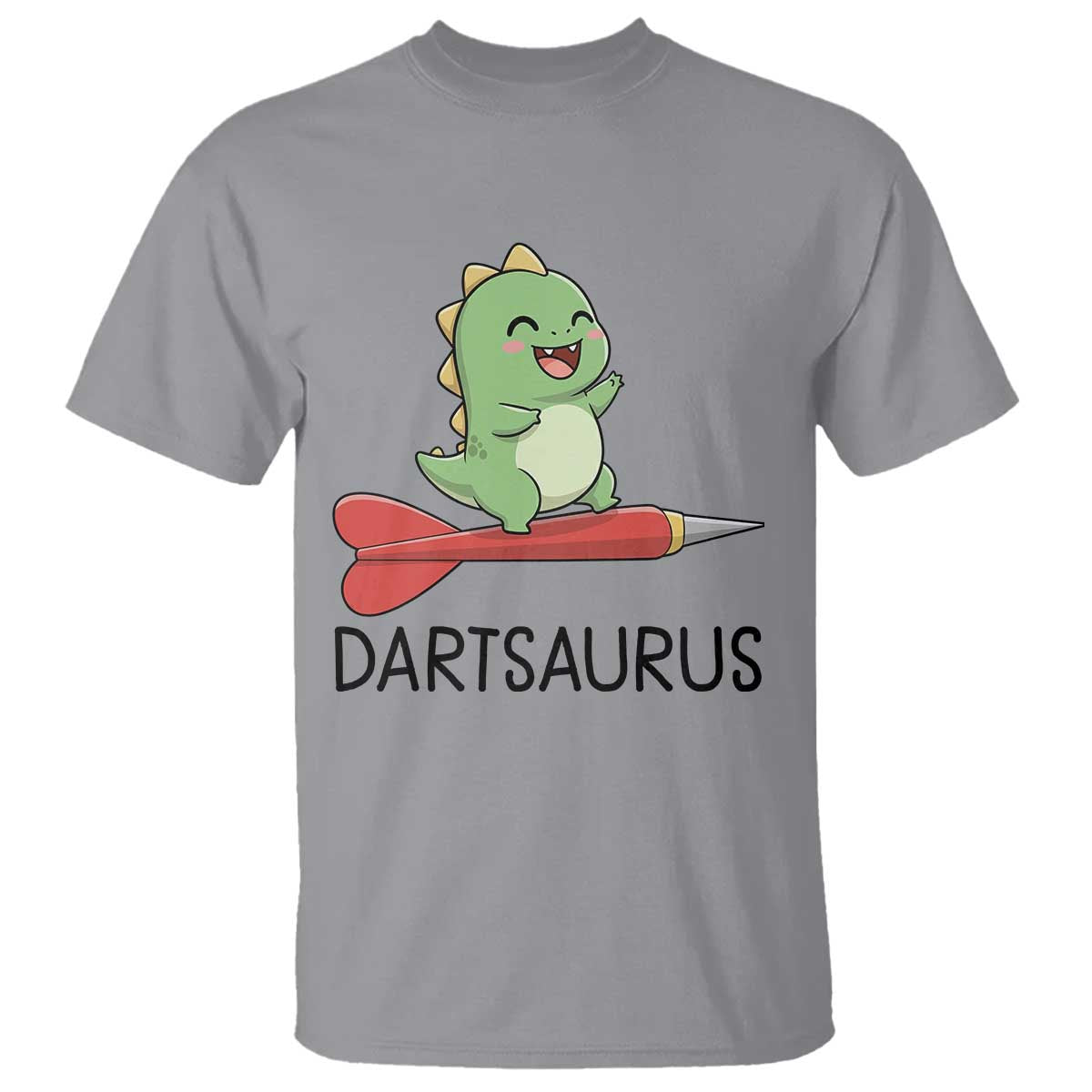 Cute Dartsaurus Playing Dart T Shirt Dinosaur Lover Gift - Wonder Print Shop