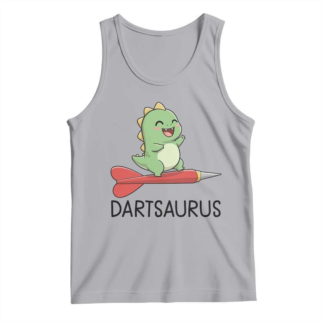 Cute Dartsaurus Playing Dart Tank Top Dinosaur Lover Gift - Wonder Print Shop