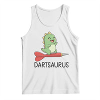 Cute Dartsaurus Playing Dart Tank Top Dinosaur Lover Gift - Wonder Print Shop