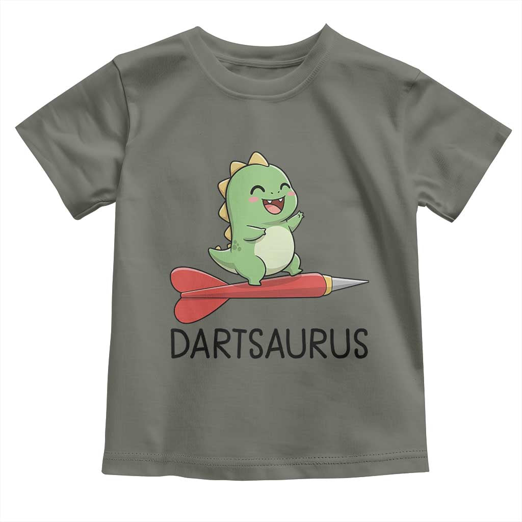Cute Dartsaurus Playing Dart Toddler T Shirt Dinosaur Lover Gift - Wonder Print Shop