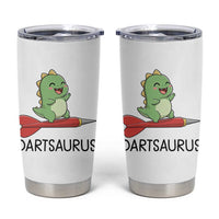 Cute Dartsaurus Playing Dart Tumbler Cup Dinosaur Lover Gift - Wonder Print Shop