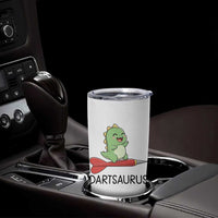 Cute Dartsaurus Playing Dart Tumbler Cup Dinosaur Lover Gift - Wonder Print Shop