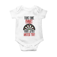 That One Dart That Just Hates You Baby Onesie Funny Dartist Gift - Wonder Print Shop