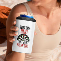 That One Dart That Just Hates You 4 in 1 Can Cooler Tumbler Funny Dartist Gift - Wonder Print Shop