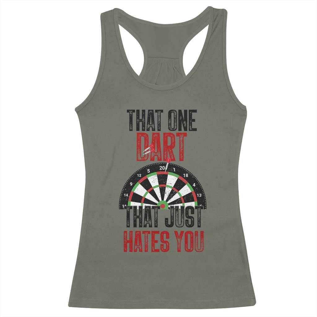 That One Dart That Just Hates You Racerback Tank Top Funny Dartist Gift - Wonder Print Shop
