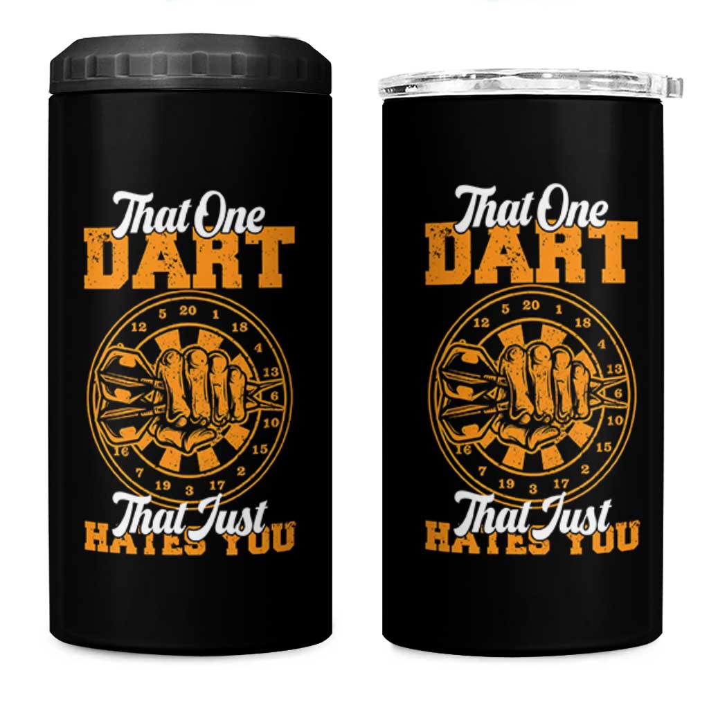 Funny Dartist Pub Game 4 in 1 Can Cooler Tumbler That One Dart That Just Hates You - Wonder Print Shop