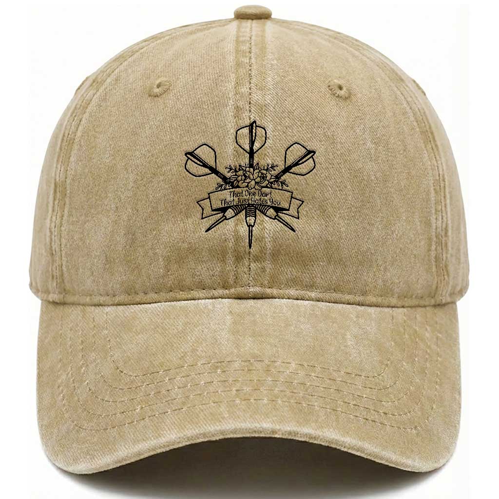 Funny Darts Sarcasm Washed Cotton Baseball Cap That One Dart That Just Hates You