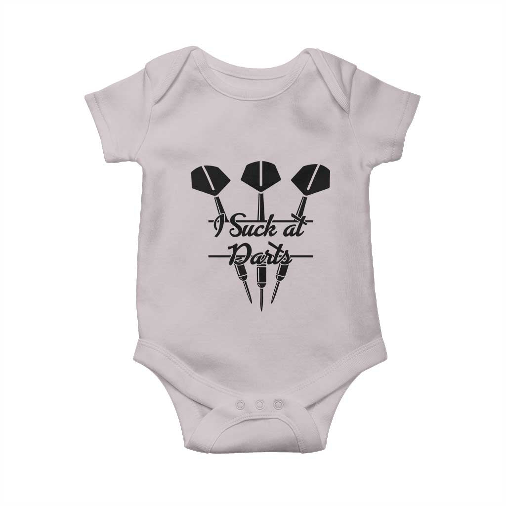 Funny I Suck At Darts Baby Onesie Bar Game Lover Dartist Gift - Wonder Print Shop