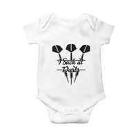 Funny I Suck At Darts Baby Onesie Bar Game Lover Dartist Gift - Wonder Print Shop