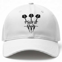 Funny I Suck At Darts Baseball Cap Bar Game Lover Dartist Gift