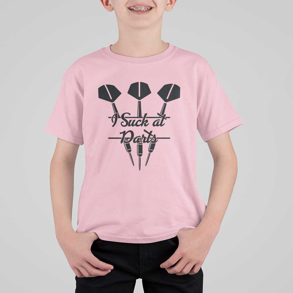 Funny I Suck At Darts T Shirt For Kid Bar Game Lover Dartist Gift - Wonder Print Shop