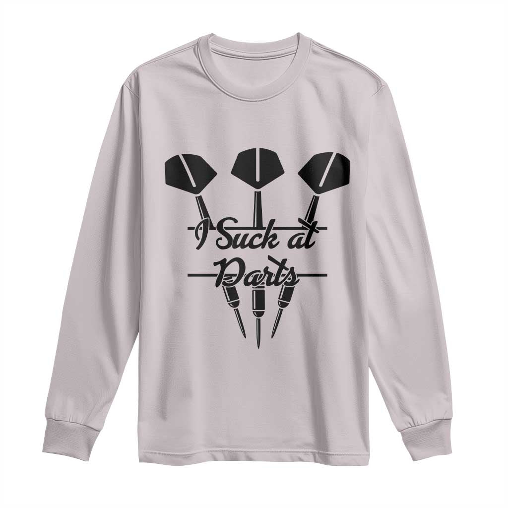 Funny I Suck At Darts Long Sleeve Shirt Bar Game Lover Dartist Gift - Wonder Print Shop