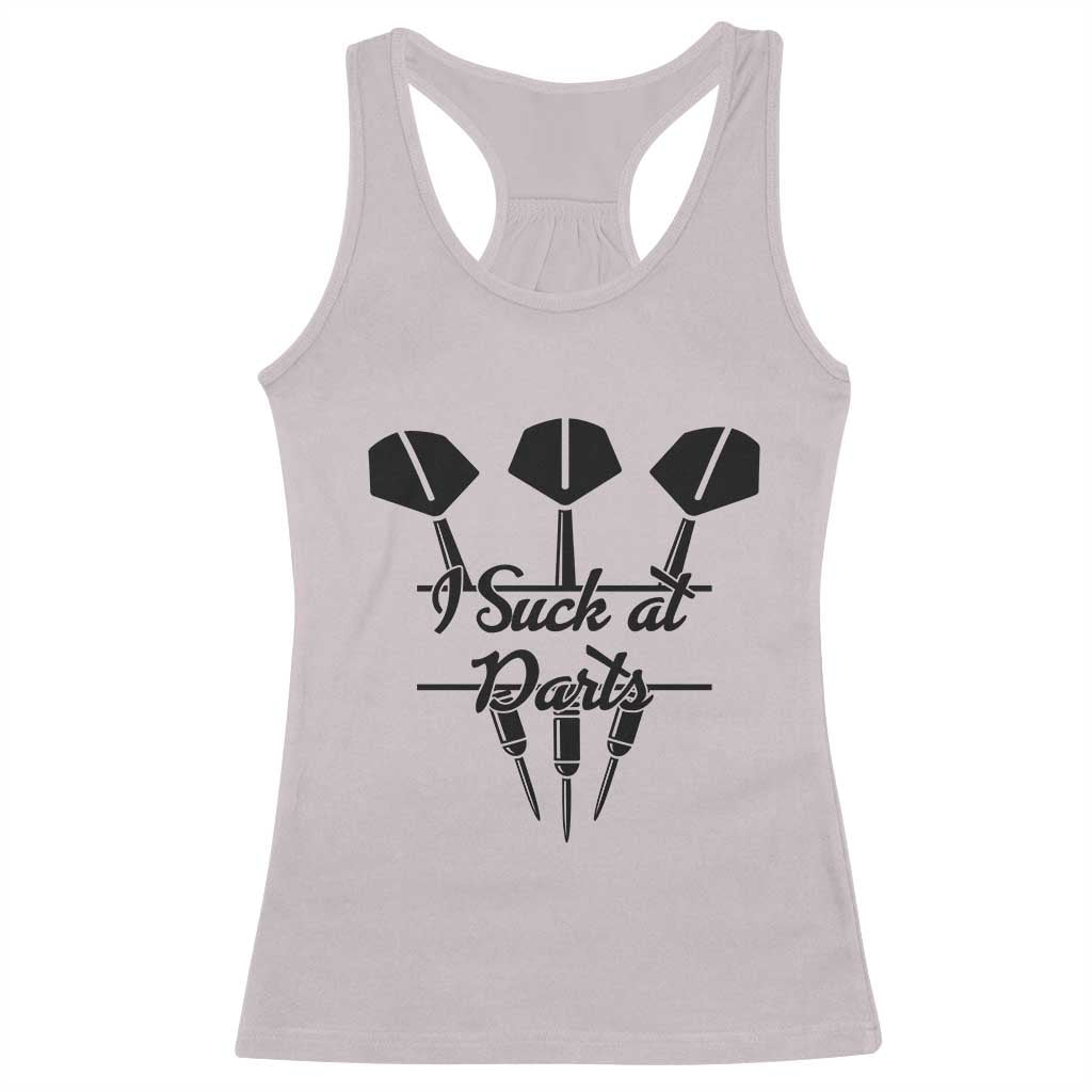 Funny I Suck At Darts Racerback Tank Top Bar Game Lover Dartist Gift - Wonder Print Shop