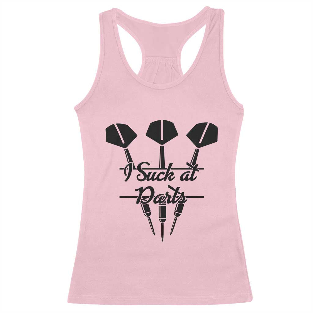 Funny I Suck At Darts Racerback Tank Top Bar Game Lover Dartist Gift - Wonder Print Shop