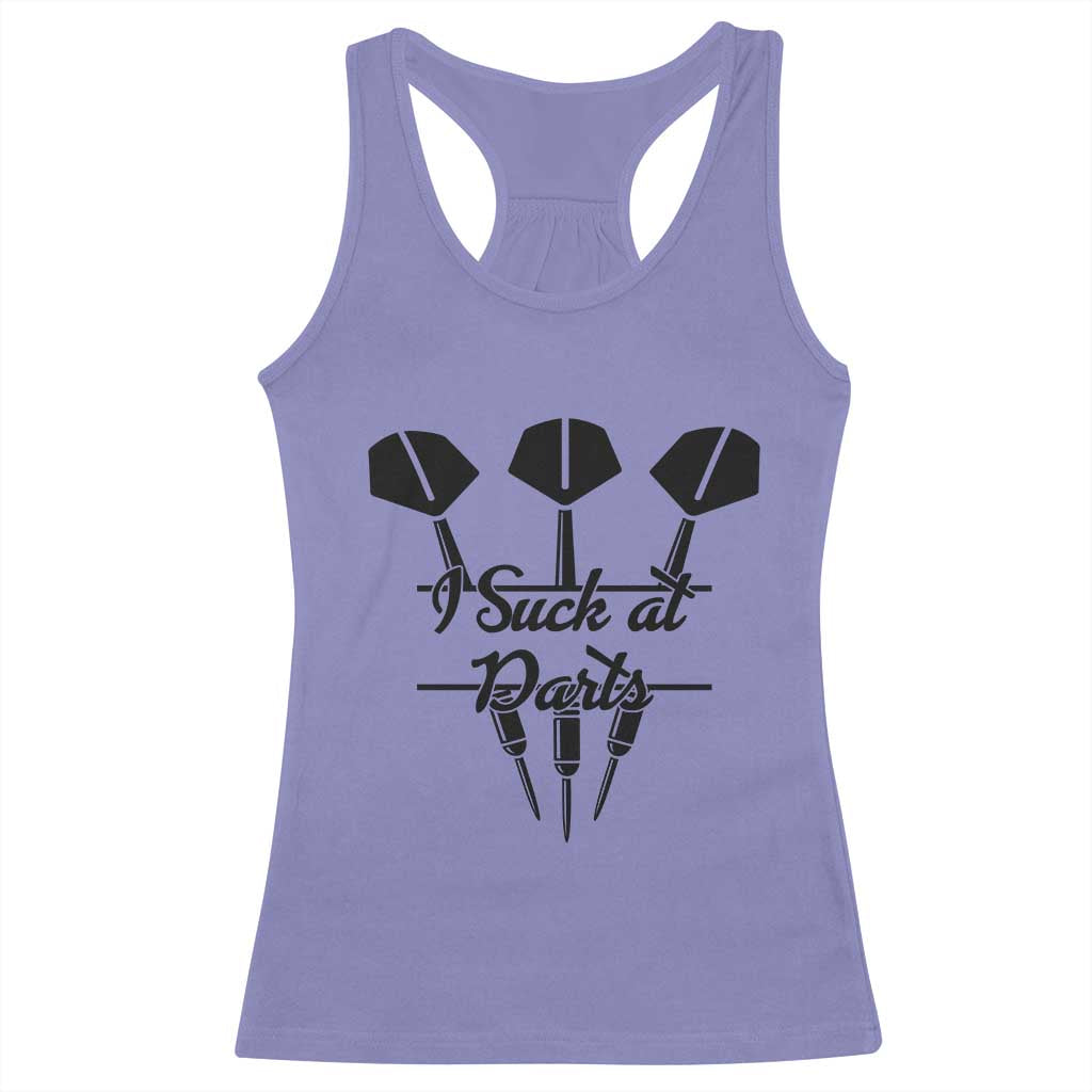 Funny I Suck At Darts Racerback Tank Top Bar Game Lover Dartist Gift - Wonder Print Shop