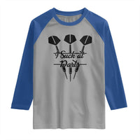 Funny I Suck At Darts Raglan Shirt Bar Game Lover Dartist Gift - Wonder Print Shop