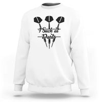 Funny I Suck At Darts Sweatshirt Bar Game Lover Dartist Gift - Wonder Print Shop