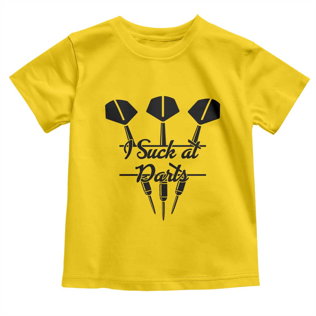 Funny I Suck At Darts Toddler T Shirt Bar Game Lover Dartist Gift - Wonder Print Shop