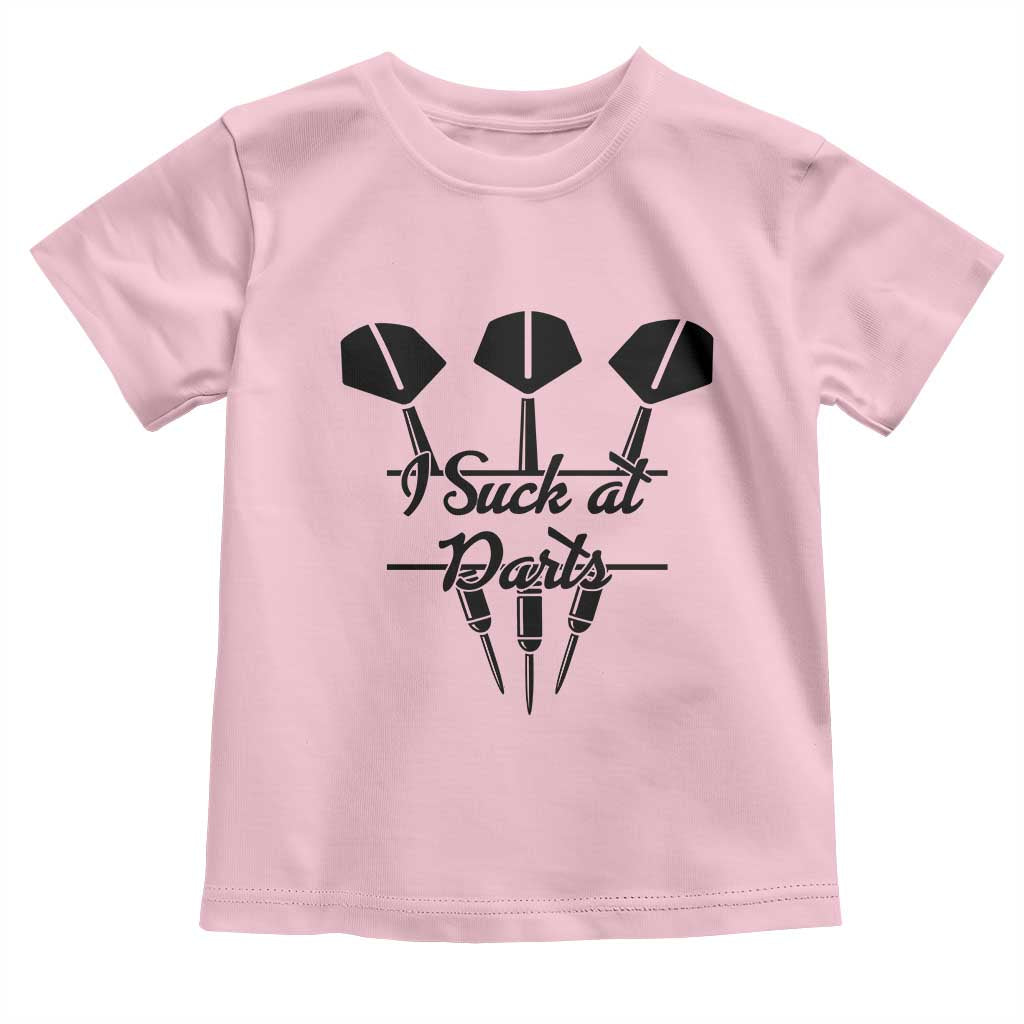 Funny I Suck At Darts Toddler T Shirt Bar Game Lover Dartist Gift - Wonder Print Shop