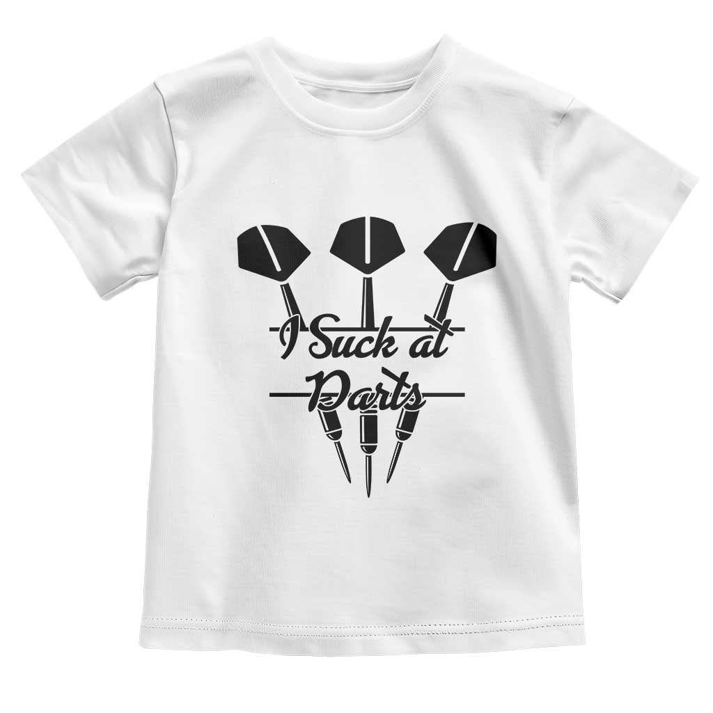 Funny I Suck At Darts Toddler T Shirt Bar Game Lover Dartist Gift - Wonder Print Shop