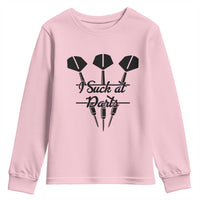 Funny I Suck At Darts Youth Sweatshirt Bar Game Lover Dartist Gift - Wonder Print Shop