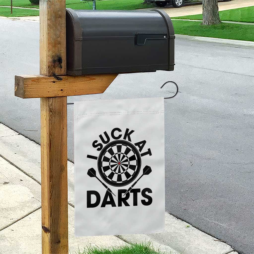 Funny I Suck At Darts Garden Flag Darts Lover Gift For Bad Players - Wonder Print Shop