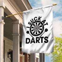 Funny I Suck At Darts Garden Flag Darts Lover Gift For Bad Players - Wonder Print Shop