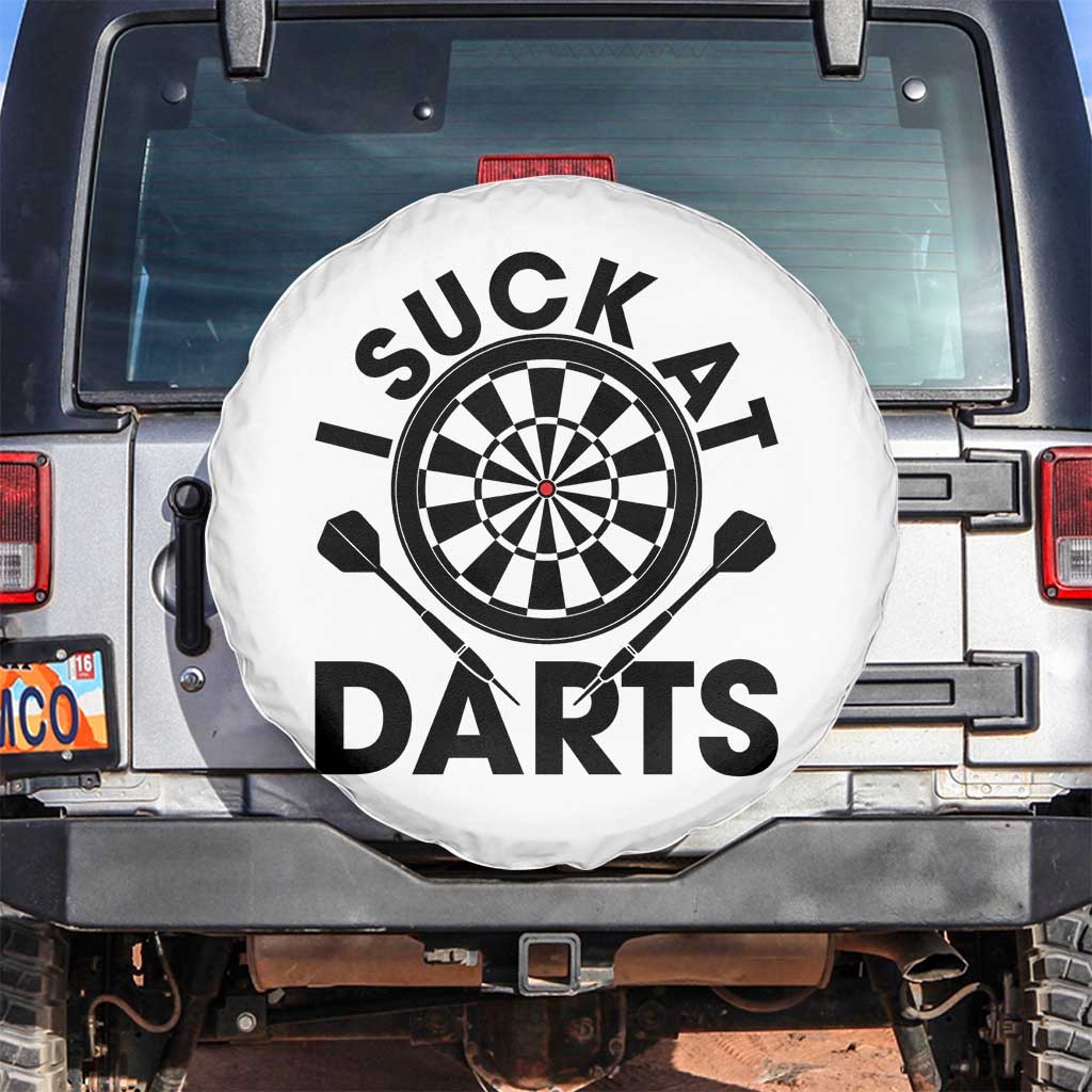 Funny I Suck At Darts Spare Tire Cover Darts Lover Gift For Bad Players - Wonder Print Shop