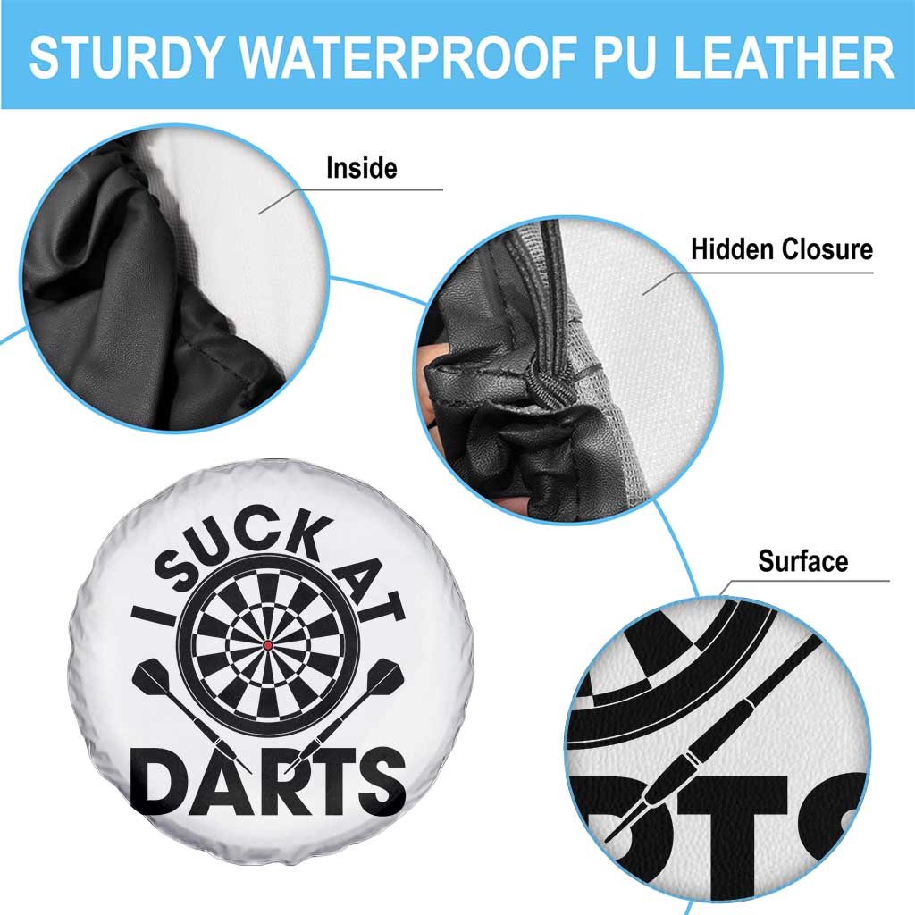 Funny I Suck At Darts Spare Tire Cover Darts Lover Gift For Bad Players - Wonder Print Shop