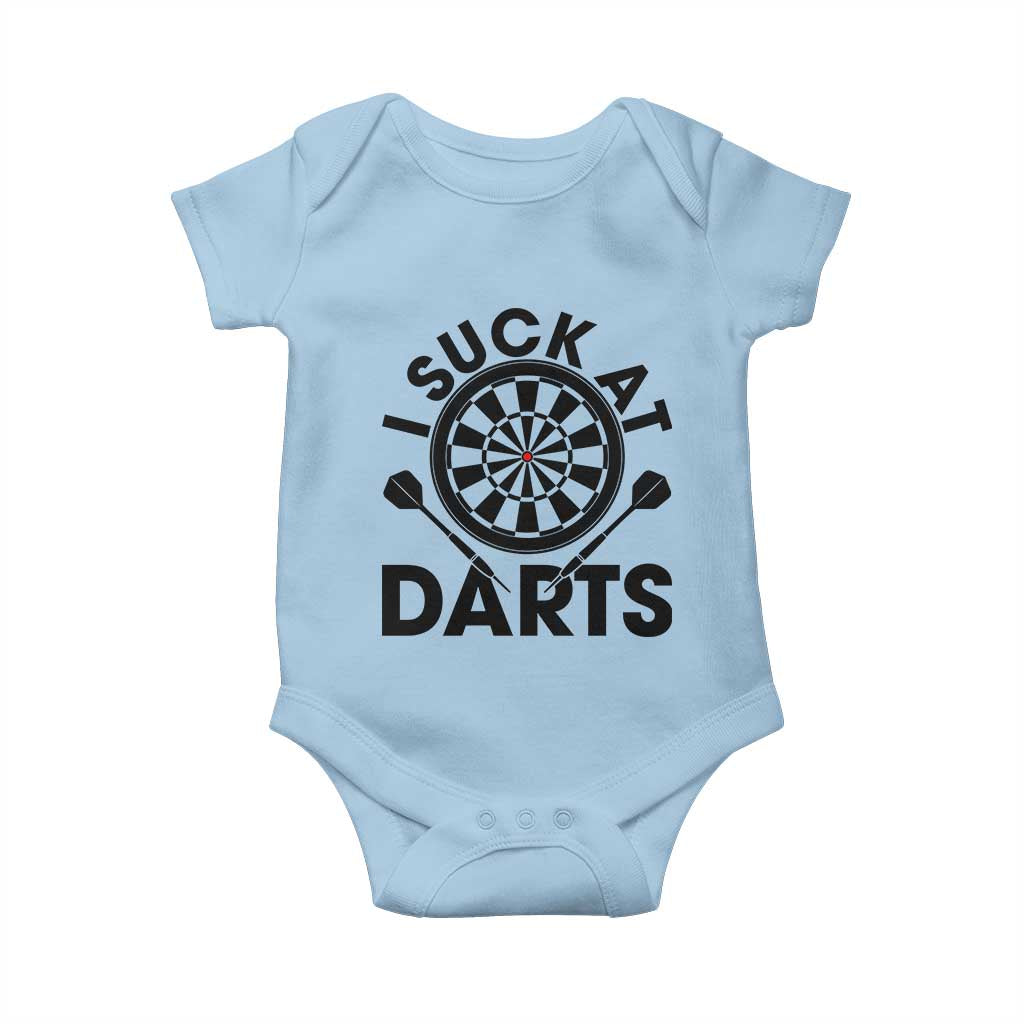 Funny I Suck At Darts Baby Onesie Darts Lover Gift For Bad Players - Wonder Print Shop
