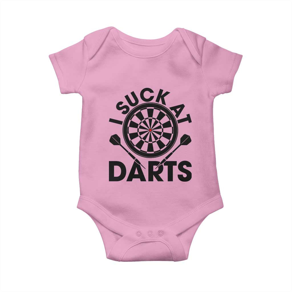 Funny I Suck At Darts Baby Onesie Darts Lover Gift For Bad Players - Wonder Print Shop