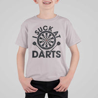 Funny I Suck At Darts T Shirt For Kid Darts Lover Gift For Bad Players - Wonder Print Shop
