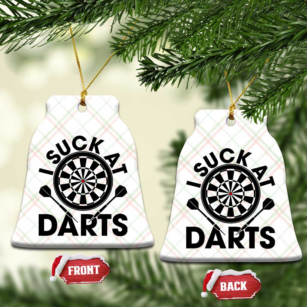Funny I Suck At Darts Ceramic Ornament Darts Lover Gift For Bad Players - Wonder Print Shop