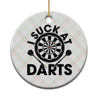 Funny I Suck At Darts Ceramic Ornament Darts Lover Gift For Bad Players - Wonder Print Shop