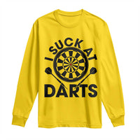 Funny I Suck At Darts Long Sleeve Shirt Darts Lover Gift For Bad Players - Wonder Print Shop