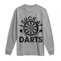 Funny I Suck At Darts Long Sleeve Shirt Darts Lover Gift For Bad Players - Wonder Print Shop