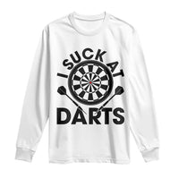 Funny I Suck At Darts Long Sleeve Shirt Darts Lover Gift For Bad Players - Wonder Print Shop