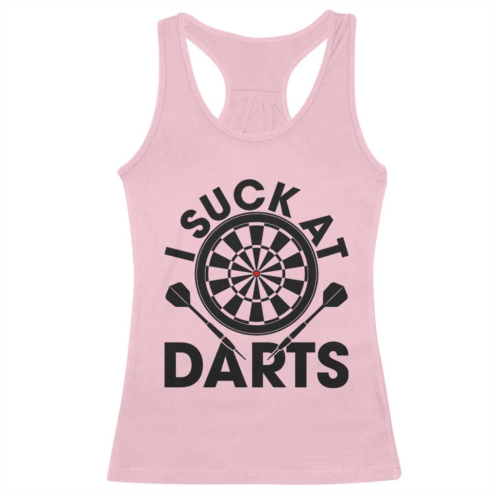 Funny I Suck At Darts Racerback Tank Top Darts Lover Gift For Bad Players - Wonder Print Shop