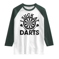 Funny I Suck At Darts Raglan Shirt Darts Lover Gift For Bad Players - Wonder Print Shop