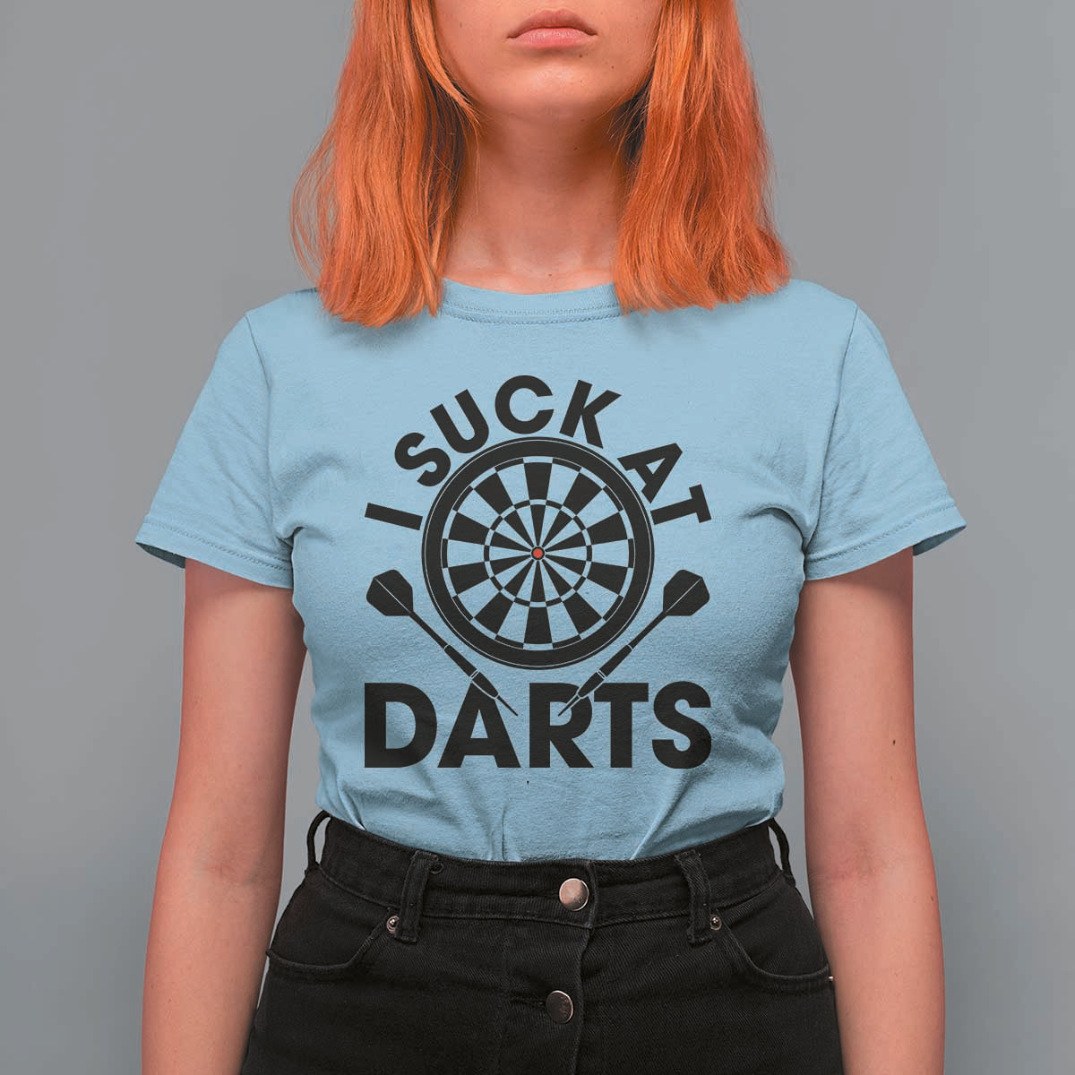 Funny I Suck At Darts T Shirt For Women Darts Lover Gift For Bad Players - Wonder Print Shop