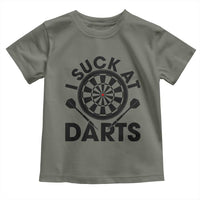 Funny I Suck At Darts Toddler T Shirt Darts Lover Gift For Bad Players - Wonder Print Shop