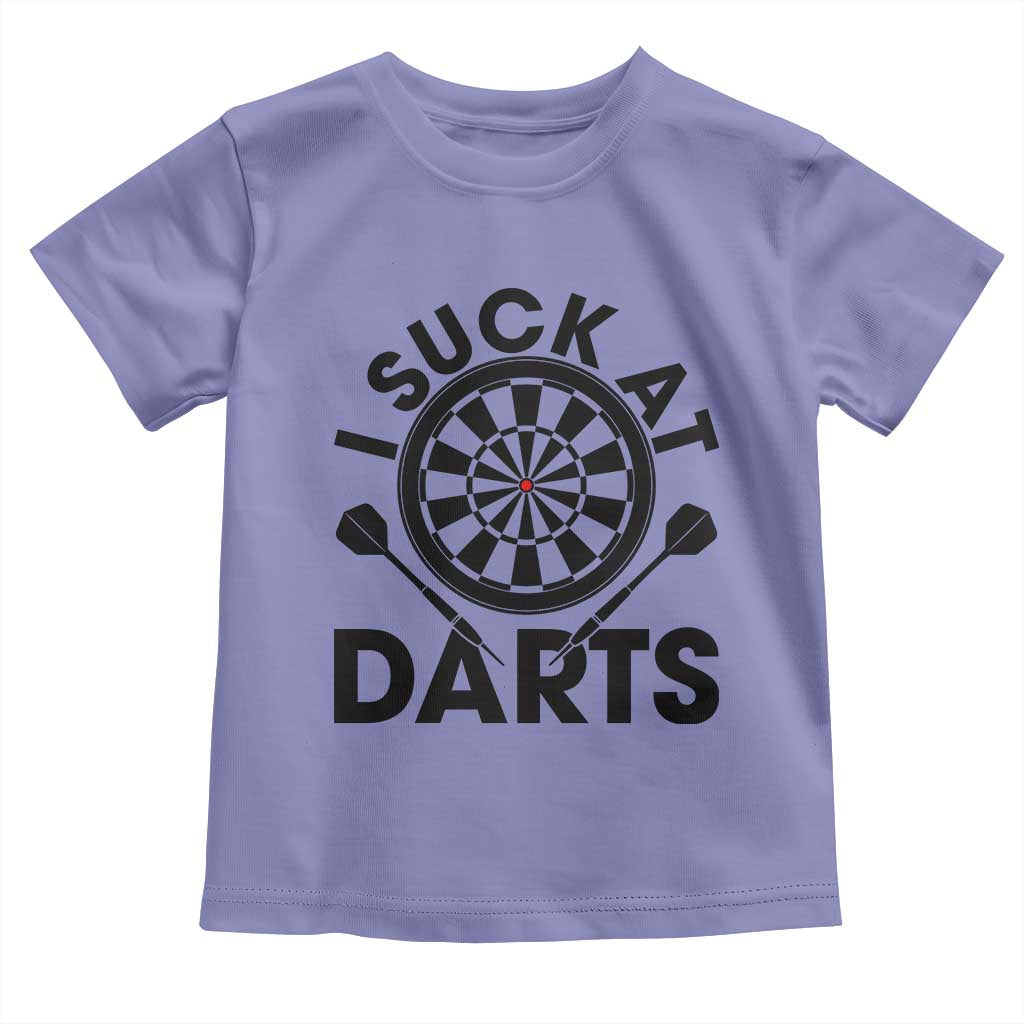 Funny I Suck At Darts Toddler T Shirt Darts Lover Gift For Bad Players - Wonder Print Shop