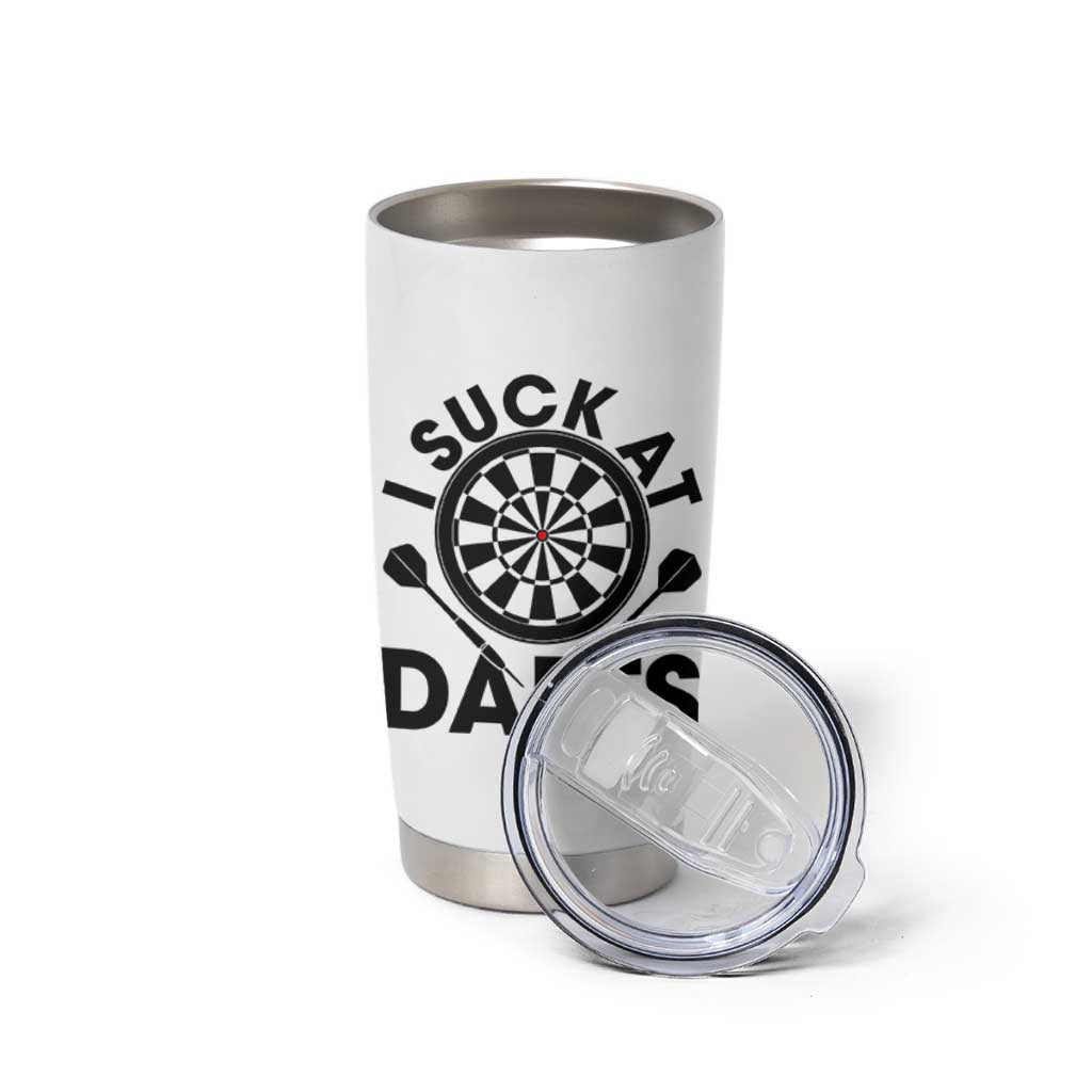 Funny I Suck At Darts Tumbler Cup Darts Lover Gift For Bad Players - Wonder Print Shop
