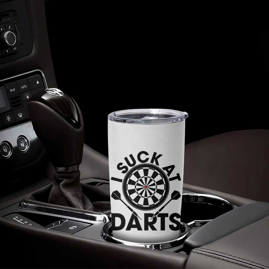 Funny I Suck At Darts Tumbler Cup Darts Lover Gift For Bad Players - Wonder Print Shop