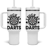 Funny I Suck At Darts Tumbler With Handle Darts Lover Gift For Bad Players - Wonder Print Shop
