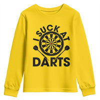 Funny I Suck At Darts Youth Sweatshirt Darts Lover Gift For Bad Players - Wonder Print Shop