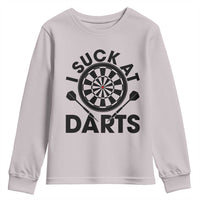 Funny I Suck At Darts Youth Sweatshirt Darts Lover Gift For Bad Players - Wonder Print Shop