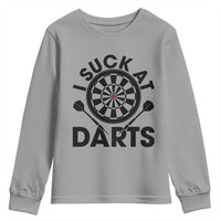 Funny I Suck At Darts Youth Sweatshirt Darts Lover Gift For Bad Players - Wonder Print Shop