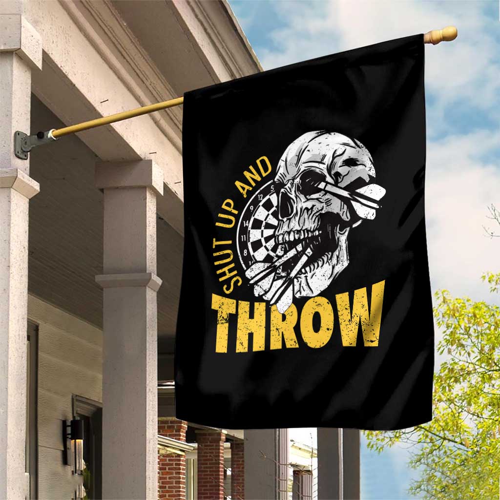 Funny Skeleton Darts Player Garden Flag I Suck At Darts - Wonder Print Shop